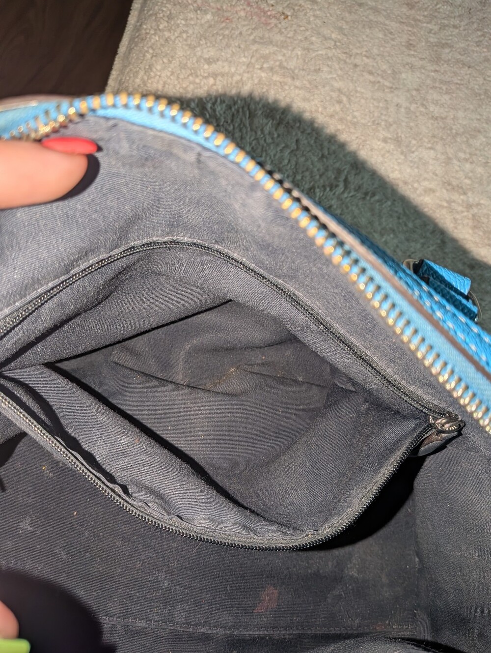 Coach Blue Leather Dome Satchel - Picture 7 of 10